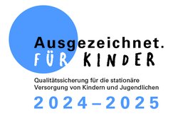 Abbildung: Logo "Ausgezeichnet für Kinder" 2024-2025